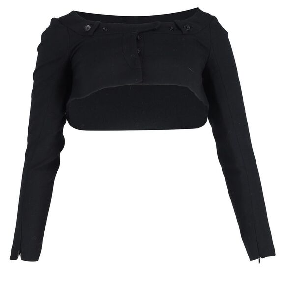 GIVENCHY Jackets & Blazers - Givenchy Cropped Bolero Jacket in Black Wool